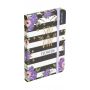 Notes FlowEasy Kwiaty A6/80/70g kratka, Fioletowy z gumką - 2